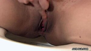 Intense emotions surge while sucking a thick cock in the bathroom stall POV