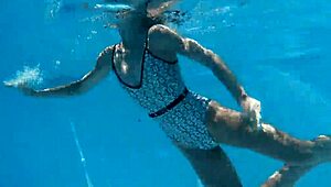 beautiful blonde zazie skymm swims nude