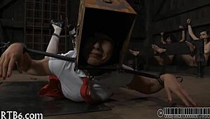 Gal Rips Clothes In Cage