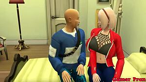 Wow! Maestro Roshi Meets Sakura and Fixes Her PC, Then Pounds Her Latina Ass Hard in Room!