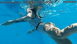 beautiful blonde zazie skymm swims nude