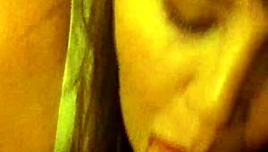 the guy enjoys a sloppy blowjob from the babe in this second movie scene