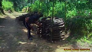 Wow, stunning African beauty craves hardcore BBC action on a village road! Can't believe this raw passion!