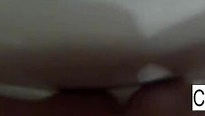 christy mack bathes solo in makeup room, masturbating with big tits