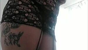 i'm the wife slut dancin for my lover while my husban works