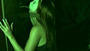 Whoa! Can you handle this HUGE glory hole cock at the swing house?