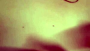 Girl masturbates solo with pussy and tits exposed