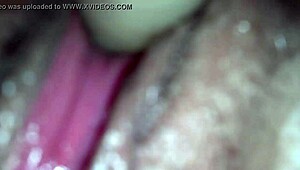 My POV close-up of wife 69ing with a dildo