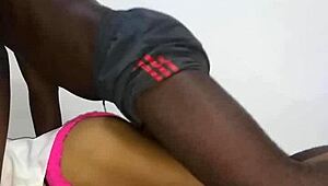 guy couldn't hold back bareback fucking latina while resting