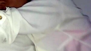 guy couldn't hold back bareback fucking latina while resting