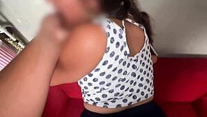 oh wow, her yoga leggings have a huge hole showing that wet pussy 😍