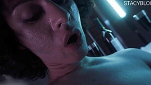 curvy babe teases vibrator on wet pussy squirting closeup