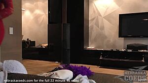 Watch this hot petite blonde Candice cosplay dancing and masturbating on the table