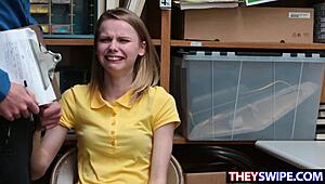 cop catches swiping girl catarina petrov in office