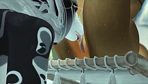 Watch the otter and cow get pounded by the stallion boss on the beach