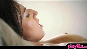 Two petite brunettes indulge in a wild pussy licking adventure today