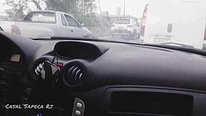 Ride-Share Driver's Unusual Behavior During Trip with Close-Up Footage