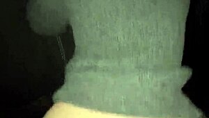they sneak into the car for a blowjob and creampie session