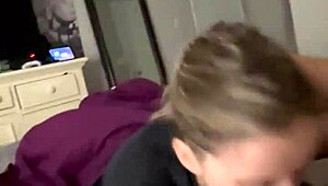 Watch me SUCK my boyfriend's cock for fun. I love gagging on it every time.