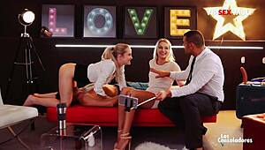 Cherry Kiss and Sicilia swapping husbands in horny foursome