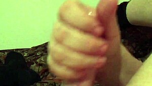 Chubby wife's hairy pussy pov hand-job tease