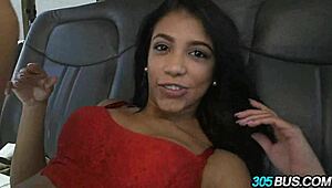 I can’t believe I took two cocks on the 305bus with Veronica Rodriguez! This tiny Latina teen loved it.