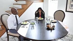 I shocked my stepdaughter with my big cock