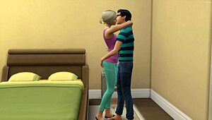 Hot Blonde Stepmom Seduces Nerdy Stepson for First Sex