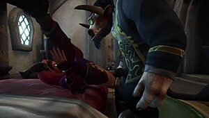 redhead elf takes tauren dick hard! 😈