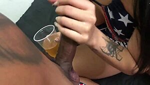 Excited teen latina rides interracial cock in doggystyle until quick anal cumshot