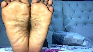 Goddess Lisha dominates slave with intense foot sole humiliation