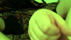 Chubby wife's hairy pussy pov hand-job tease