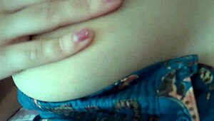 Hot Brunette Shows Off Big Natural Tits and Tight Body!