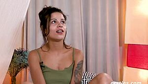 Sexy Tattoo Babe Enjoys Outdoor Relaxation