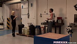 Busty Blondie In Action