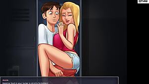 Roxxy Performs Deepthroat, Titty Fuck, and Doggystyle in Summertime Saga