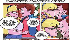 Dipper's wild foursome reverse gangbang at the cabin orgy this summer