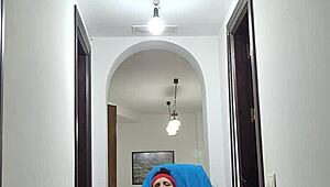 coolmarina pees and plays with a bottle