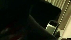 Late night sloppy blowjob from an ebony milf with wild skills in homemade action.