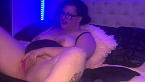 Hot solo brunette plays for 20 minutes with intense orgasm in lingerie.