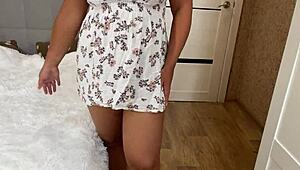 Stepmom delivers dirty talk joi in pov with her small tits and big ass