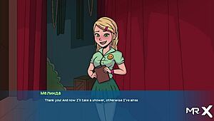 blowjob scene before the show in camppinewood cartoon style