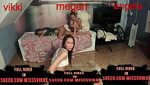 Young amateurs masturbate horny pussies with dildos for first time