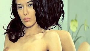 Solo angel shoves fingers deep in pussy!