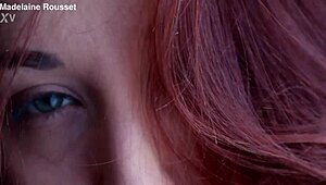 Nylon stockings tease redhead teen with handcuffs and toys