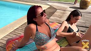 I'm Vanessa, being naughty with Candie before our trio, oh god those big tits!