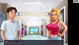 Roxxy Performs Deepthroat, Titty Fuck, and Doggystyle in Summertime Saga