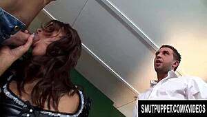 Slutty Milf Sabrina Sweet Tempts Two Dudes To Smash Her Ass