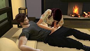 Bored girlfriend says, Suck it good, lucky boyfriend! Her 3D hentai skills shine in Simlish Dzire S2 E2.