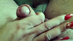 Blonde in Pantyhose Gives Handjob at Dinner Table